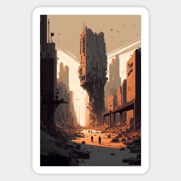 The Ruins of Civilization Sticker by Abili-Tees